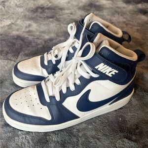 Nike Navy and White High-Top Sneakers